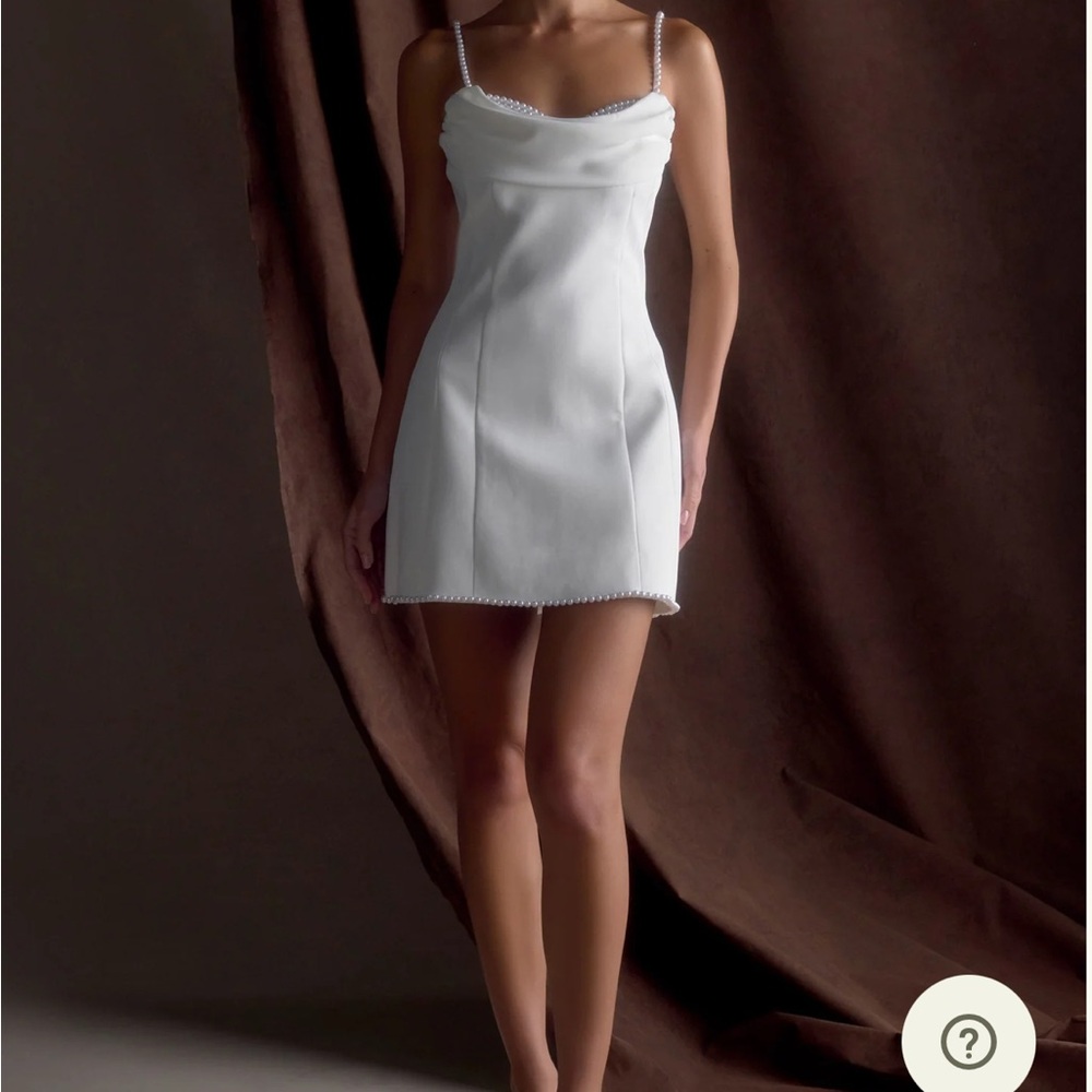 Meshki Liliane suiting mini dress white ivory